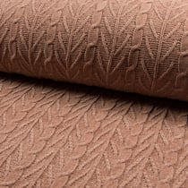 Tissu Maille épaisse Chenille  Torsadé Rose