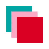 3 vinyles permanents 91 x 33 cm - aqua, rouge, rose clair