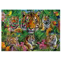 Puzzle le paradis tropical des tigres 500 pièces - animaux sauvages - educa - 19902