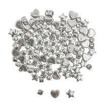 MégaCréa DIY - Intercalaires heishi plastique metallisé argenté 105 pièces