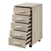 Caisson à roulettes mobile avec 5 tiroirs en MDF 63 cm