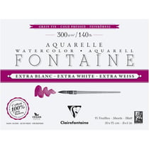 Bloc - Peinture aquarelle - Grain fin - 20x15cm - 300g - Clairefontaine - Fontaine
