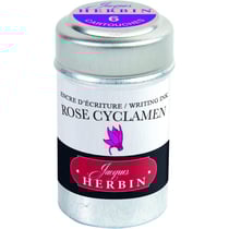 6 cartouches d'encre - Rose cyclamen - Pour stylos plume et roller - Herbin