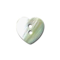 Lot de 3 boutons en forme de Coeur en Nacre 13mm