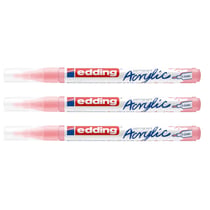 Lot de 3 marqueurs peinture acrylique pointe fine 1-2 mm - EDDING - Mauve chic