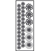 Transfert thermocollant velours Fleur noire 10x30cm