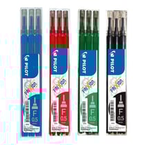 Lot de 4 étuis de 3 recharges FriXion pointe fine 0,5mm Pilot