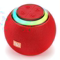 Enceinte Bluetooth Portable Extérieure Avec Lumière LED Ambiance Rouge Puissante Rouge YONIS
