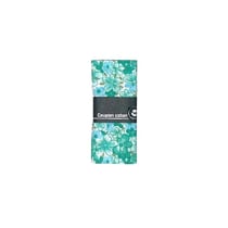 Coupon de tissu en coton Fleurs vert d'eau 55 cm