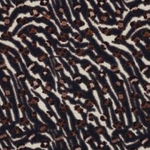 Tissu Polyester Stretch Felindra brun foncé sur fond Beige - Au mètre