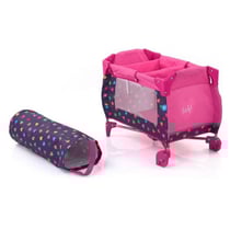 Lit parapluie pliable 2 en 1 lief poupée - hauck toys - lit voyage, plan a langer poupon