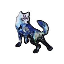 Ecusson  animaux fantastiques loup 4,5cm x 7cm