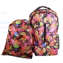 Set de sac à dos, sac gym et trousse Multicolore Fleurs japonaises BAGTROTTER