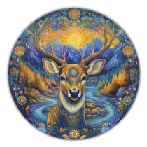 Cerf des bois - Puzzle en bois - Boite en carton