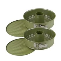 Ensemble de 2 Moules à manqué et à savarin double fond 26 cm Zenker Green Vision
