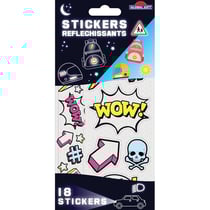 18 stickers rétro-réfléchissants - Motifs Ados - Résistants et imperméables