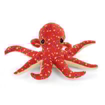 Peluche pieuvre rouge orange 25 cm - poulpe - cuddlekins - wild republic - 16263