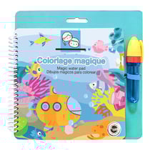 Carnet coloriages magiques Sous la mer avec stylo à eau 10 pages