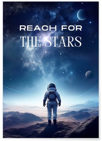 Affiche Motivation Reach for the Stars | A3 : 29,7x42cm