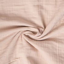 Tissu Double gaze de Coton grande largueur uni Beige lin