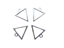 4 Breloques triangle - 18*16mm - argenté