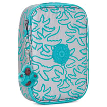 Trousse rectangulaire Kipling 100 Pens 21 CM Haut de Gamme Metallic Palm