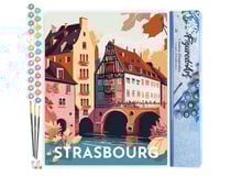 Peinture par Numéro Figured'Art - Affiche Vintage Strasbourg - Kit de Loisir Créatif DIY Numéro d'Art Complet - 40x50cm sans châssis en bois