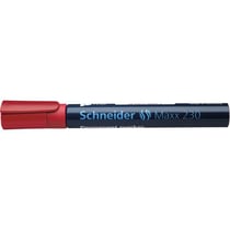 Lot de 10 Marqueurs permanents pointe ogive 1-3 mm - SCHNEIDER - Rouge - Maxx 230