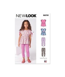 Patron New Look 6761 - Haut et leggings du 98 à 128 (FR) taille n°FR 3-8