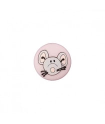 Carte de 3 boutons Souris à queue 12mm - Union Knopf Rose (ROSE CLAIR)