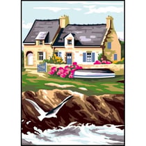 Princesse - Canevas antique Maison bretonne 32x50cm