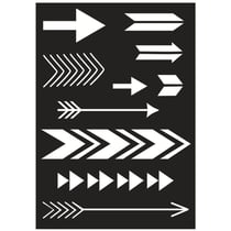 Kit de pochoirs 1, A5, autocollant, 2 designs, 2pces