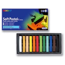 Mungyo - Pastels secs Carrés Mungyo Boite 12 Couleurs Basique