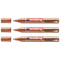 Lot de 3 marqueurs peinture permanente - EDDING - Pointe ronde 2-4 mm - Cuivre