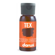 Peinture pour tissus - Brun foncé - Opaque - Peinture à l'eau - Tex - Darwi - 50ml