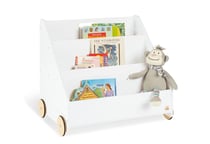 Bibliotheque pour enfant a roulettes Lasse - Pinolino - Bleu