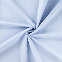 Tissu Polycoton Louisa fines rayures Blanc sur fond Bleu ciel