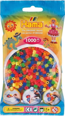 1 000 perles standard MIDI (Ø5 mm) néon mix