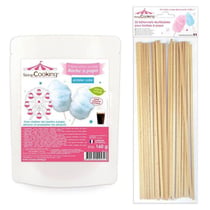 Préparation barbe à papa bleue 160 g + 25 bâtonnets