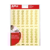 Gommettes métallisées étoiles 20 mm Doré Argenté x 288