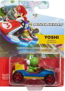 Coffret mario kart : kart yoshi 8 cm - véhicule miniature - nintendo
