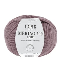 Pelote de laine à tricoter pour layette MERINO 200 BEBE - Lang Yarns 448 Violet