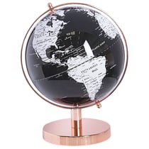 Globe Terrestre Noir et Blanc pour Salon Chambre ou Bureau s'Adapte à Tout Type de Décoration d'Intérieur Moderne et Traditionnel Beliani
