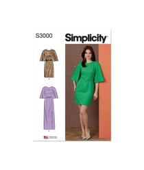 Patron 3000 Robe en Trois Longueurs pour Jeunes Femmes et Femmes taille n°FR 48-56