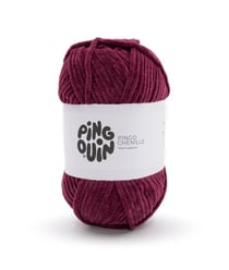 Fil velours 100GR à tricoter PINGO CHENILLE - Pingouin - certifié Oeko-Tex Prune Rose