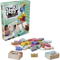 Jeu éducatif Hasbro Jenga Maker avec 28 blocs en bois colorés