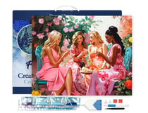 Diamond Painting Broderie Diamant Figured’Art 40x50cm toile tendue sur châssis en bois - diamants carrés - Toast des Divas au Jardin