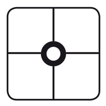 Armature abat-jour carré avec bague 25 cm