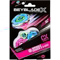 Toupie beyblade x wriggle kraken s 3-85o cx - type endurance - pack toupie et lanceur - hasbro g1683
