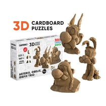 Cartonic® Sculpture-Puzzle 3D carton - TRIO ASTERIX OBELIX & IDEFIX